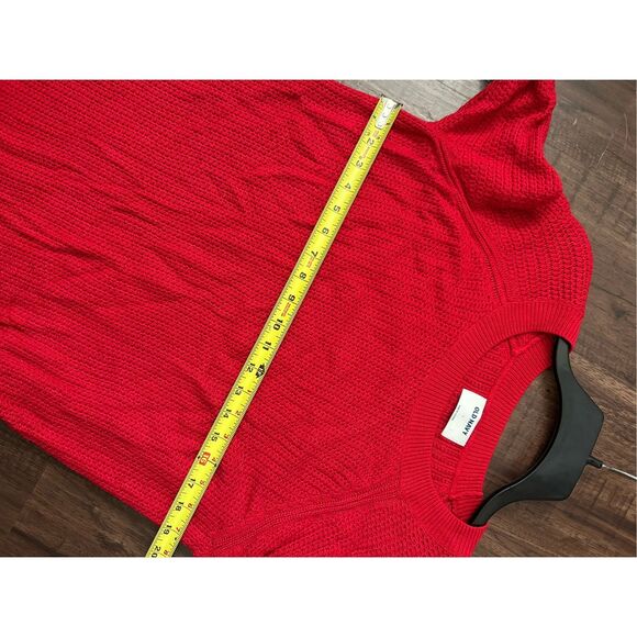 Old Navy Chunky Knit Red Pullover Sweater, Size Large - Picture 6 of 6